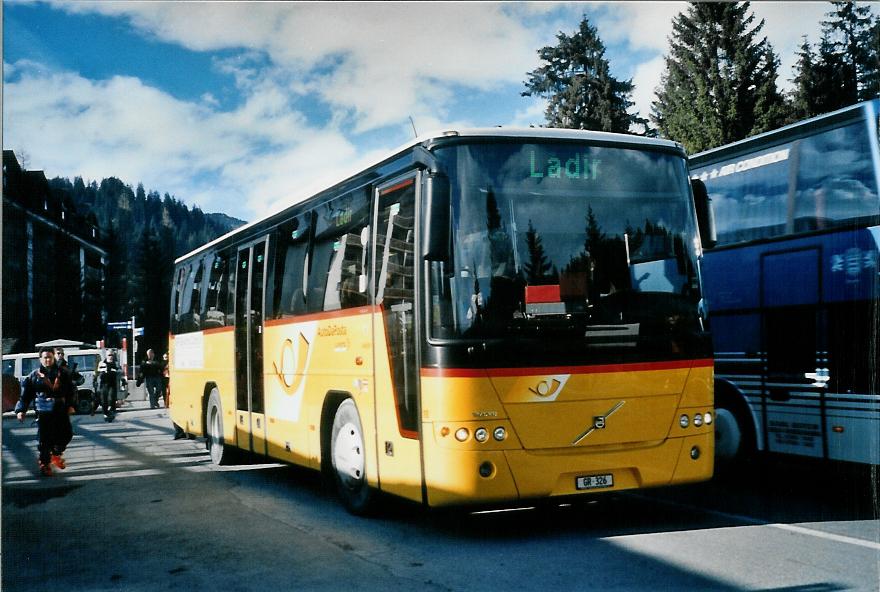 (105'021) - Fontana, Ilanz - Nr. 10/GR 326 - Volvo (ex Nr. 1) am 9. M�rz 2008 in Laax, Murschetg