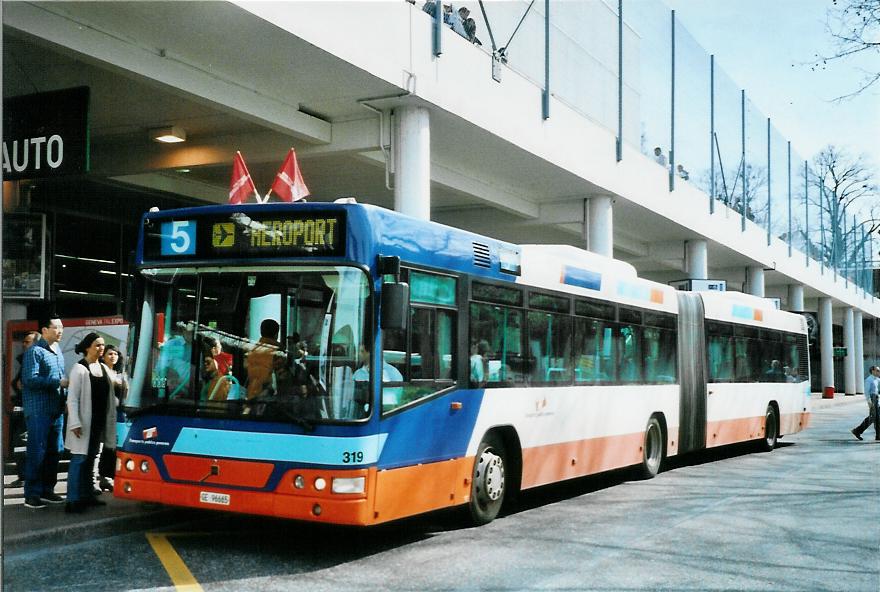 (105'123) - TPG Gen�ve - Nr. 319/GE 96'665 - Volvo am 15. M�rz 2008 in Gen�ve, Palexpo