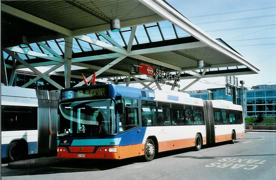 (105'128) - TPG Gen�ve - Nr. 315/GE 96'649 - Volvo am 15. M�rz 2008 in Gen�ve, A�roport