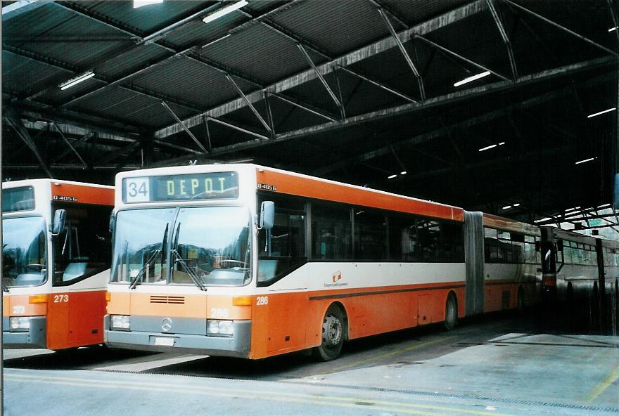 (105'202) - TPG Gen�ve - Nr. 286/GE 96'329 - Mercedes am 15. M�rz 2008 in Gen�ve, D�p�t