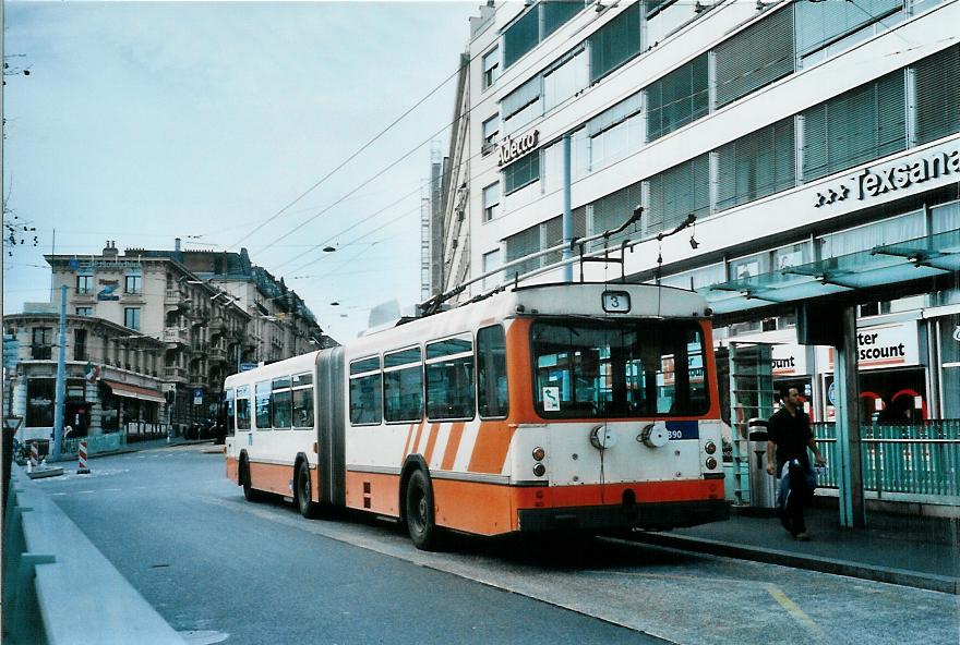 (105'231) - TL Lausanne - Nr. 890 - Saurer/Hess Gelenktrolleybus (ex TPG Gen�ve Nr. 656) am 15. M�rz 2008 beim Bahnhof Lausanne