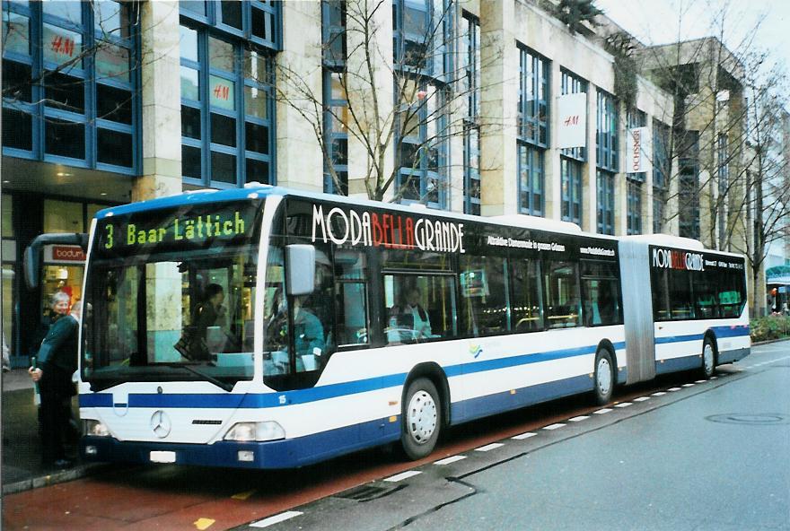 (105'330) - ZVB Zug - Nr. 15/ZG 3365 - Mercedes am 17. M�rz 2008 in Zug, Metalli