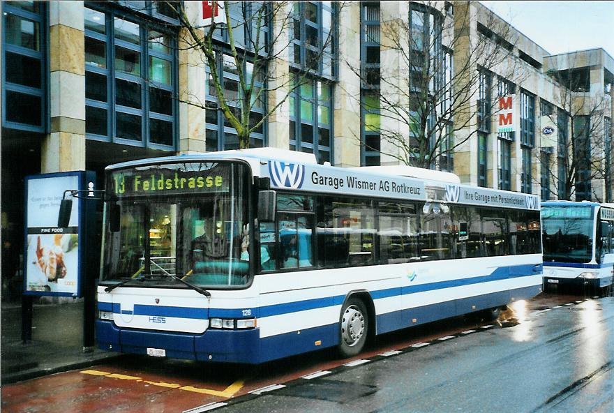 (105'401) - ZVB Zug - Nr. 128/ZG 3388 - Scania/Hess (ex Nr. 158) am 17. M�rz 2008 in Zug, Metalli