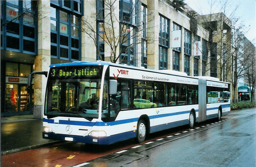(105'404) - ZVB Zug - Nr. 14/ZG 3364 - Mercedes am 17. M�rz 2008 in Zug, Metalli