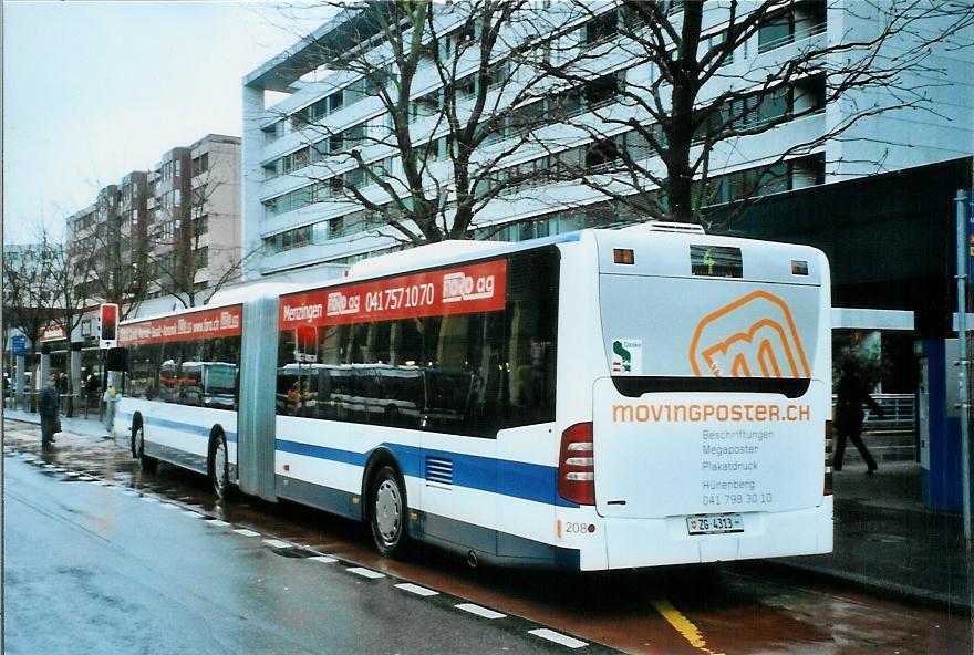 (105'409) - Villiger, Cham - Nr. 208/ZG 4313 - Mercedes am 17. M�rz 2008 in Zug, Metalli