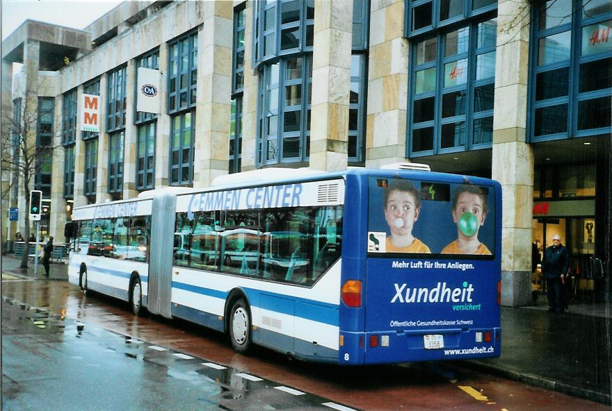 (105'411) - ZVB Zug - Nr. 8/ZG 3358 - Mercedes am 17. M�rz 2008 in Zug, Metalli