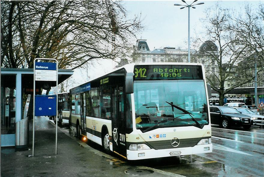(105'430) - AZZK Zollikon - Nr. 45/ZH 541'045 - Mercedes am 17. M�rz 2008 in Z�rich, Bellevue