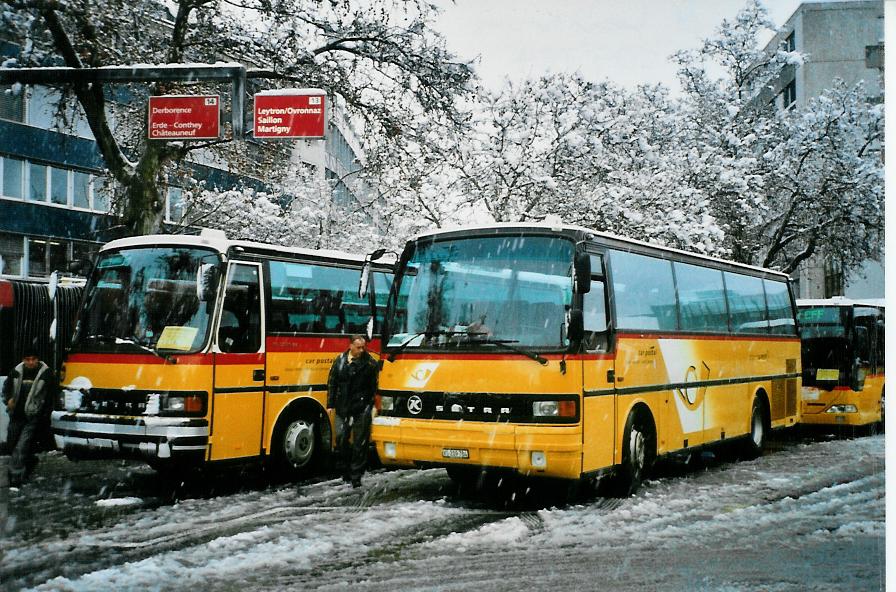 (105'631) - Buchard, Leytron - Nr. 101/VS 209'784 - Setra (ex P 24'339) am 21. M�rz 2008 beim Bahnhof Sion