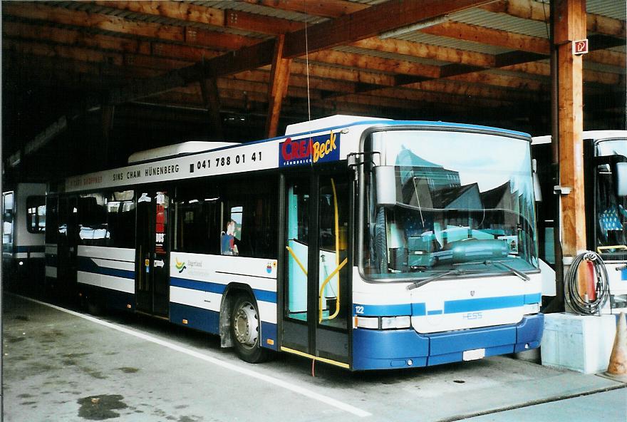 (105'715) - ZVB Zug - Nr. 122/ZG 3382 - Scania/Hess (ex Nr. 22) am 23. M�rz 2008 in Zug, Garage