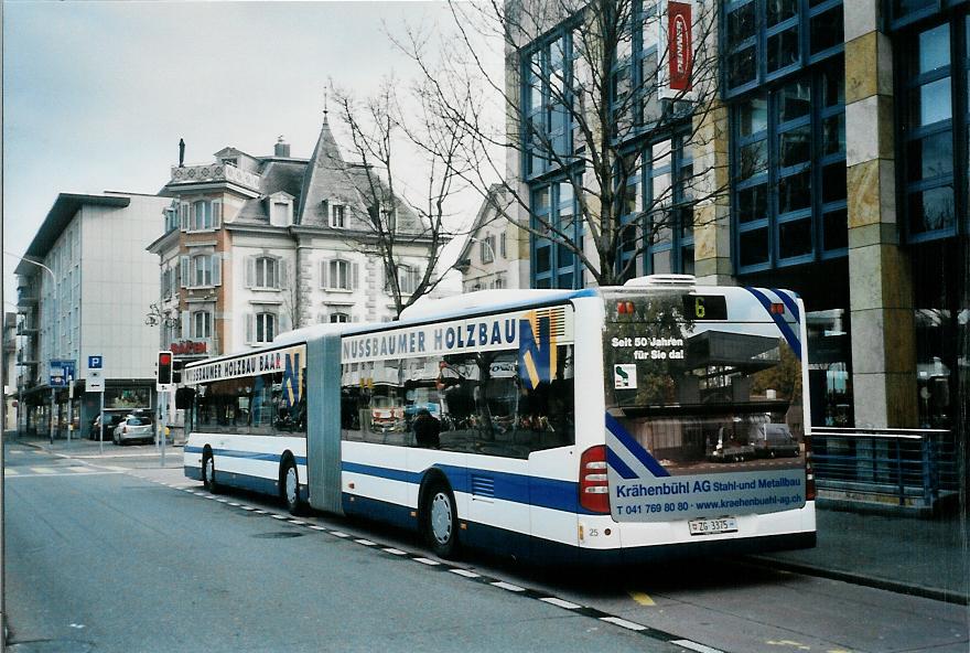 (105'723) - ZVB Zug - Nr. 25/ZG 3375 - Mercedes am 23. M�rz 2008 in Zug, Metalli