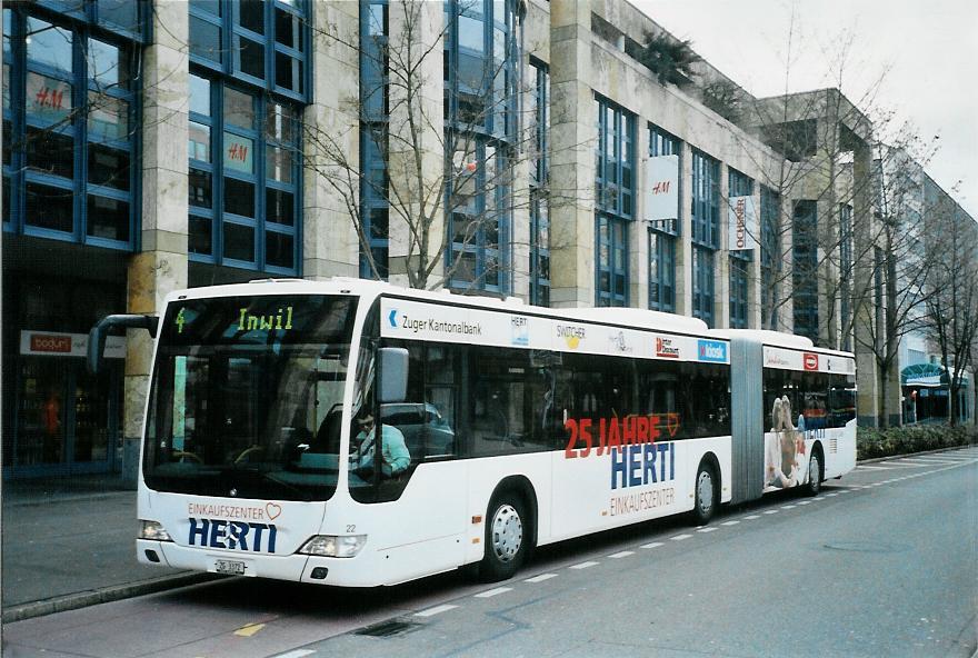 (105'726) - ZVB Zug - Nr. 22/ZG 3372 - Mercedes am 23. M�rz 2008 in Zug, Metalli
