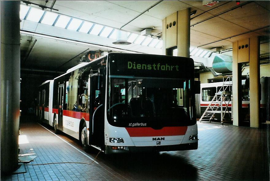 (105'932) - St. Gallerbus, St. Gallen - Nr. 279 - MAN am 29. M�rz 2008 in St. Gallen, Depot
