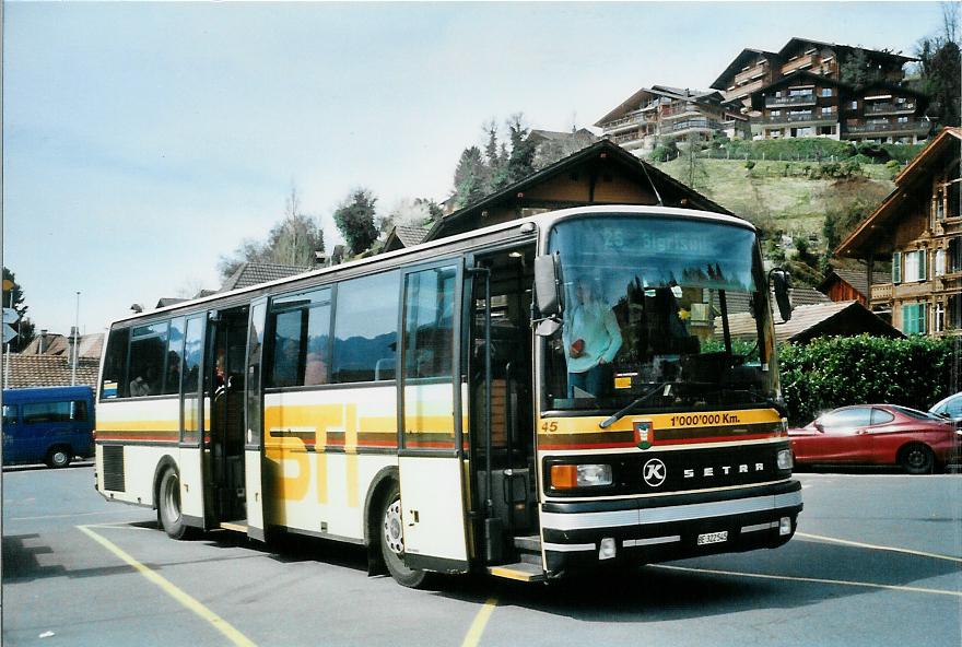 (106'020) - STI Thun - Nr. 45/BE 322'545 - Setra (ex AGS Sigriswil Nr. 3) am 30. M�rz 2008 in Gunten, Dorf