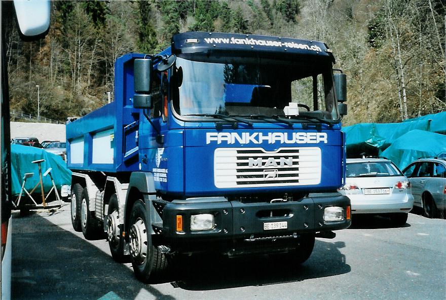 (106'029) - Aus dem Archiv: Fankhauser, Sigriswil - BE 139'144 - MAN am 30. M�rz 2008 in Gunten, Garage
