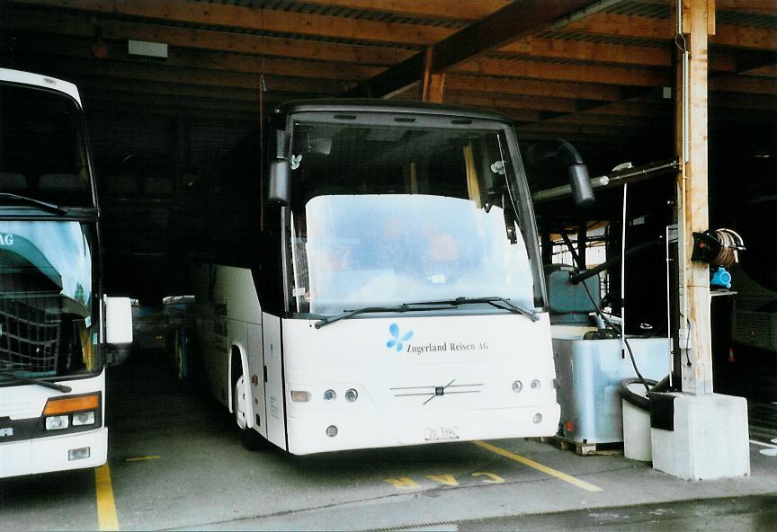 (106'120) - ZVB Zug - Nr. 444/ZG 3394 - Volvo/Dr�gm�ller (ex Nr. 44) am 31. M�rz 2008 in Zug, Garage