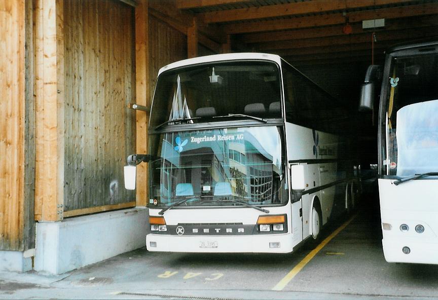(106'121) - ZVB Zug - Nr. 445/ZG 3395 - Setra (ex Nr. 45) am 31. M�rz 2008 in Zug, Garage