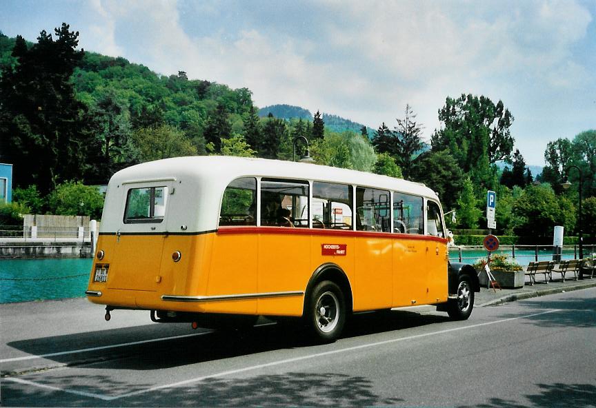 (106'918) - Trachsel, Hasle-R�egsau - BE 26'811 - Saurer/Krapf (ex Sol�r+Fontana, Ilanz) am 9. Mai 2008 bei der Schiffl�ndte Thun
