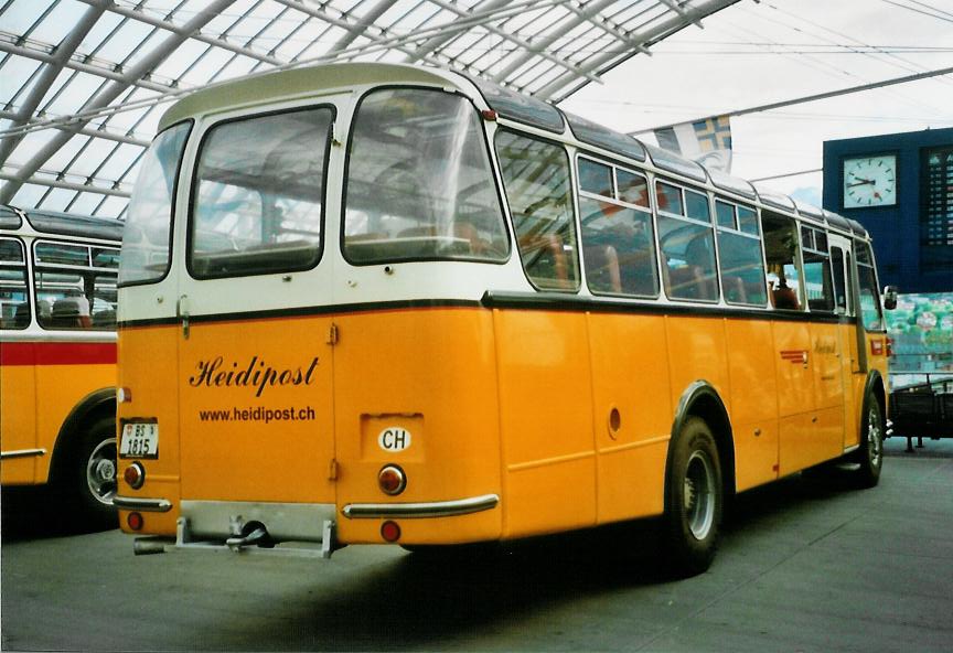 (107'223) - Stebler, Basel - BS 1815 - Saurer/FHS (ex Reber, Basel; ex Eggenberger, M�riken; ex Ott, Wetzikon; ex OPC Ennetb�rgen Nr. 3; ex AVG Grindelwald; ex P 24'143) am 24. Mai 2008 in Chur, Postautostation