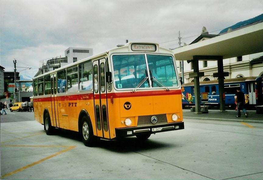 (107'328) - Zimmermann, Niederwangen - BE 24'071 - Saurer/T�scher (ex P 24'632) am 24. Mai 2008 beim Bahnhof Chur