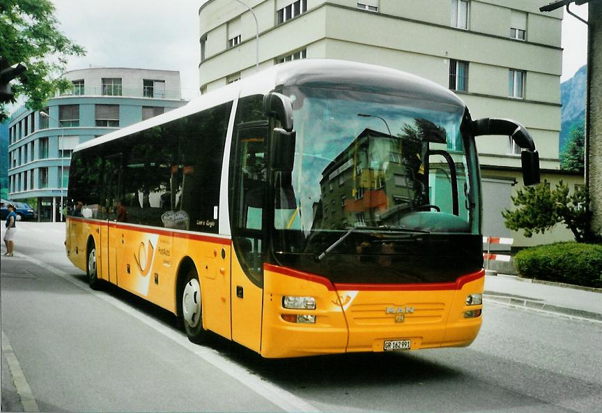 (107'421) - PostAuto Graub�nden - GR 162'991 - MAN am 24. Mai 2008 in Chur, Postautostation (prov. Haltestelle)