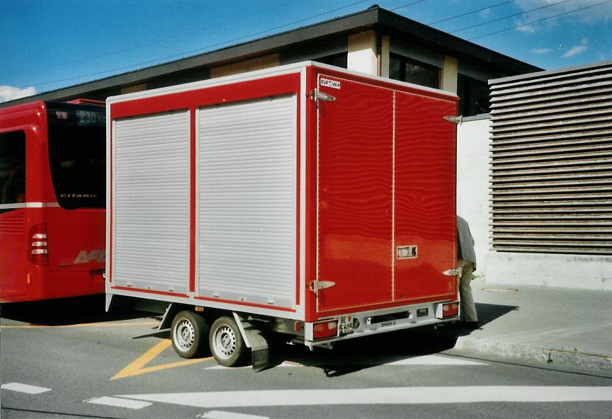 (108'405) - AFA Adelboden - Nr. 5/BE 495'605 - Zbinden Gep�ckanh�nger am 22. Juni 2008 beim Bahnhof Frutigen