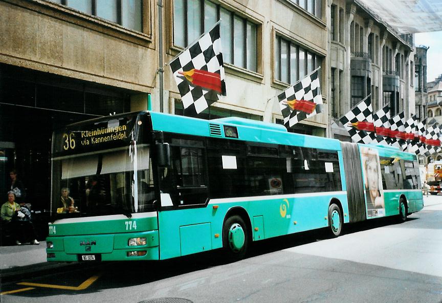 (108'921) - BVB Basel - Nr. 774/BS 3274 - MAN am 7. Juli 2008 in Basel, Schiffl�nde