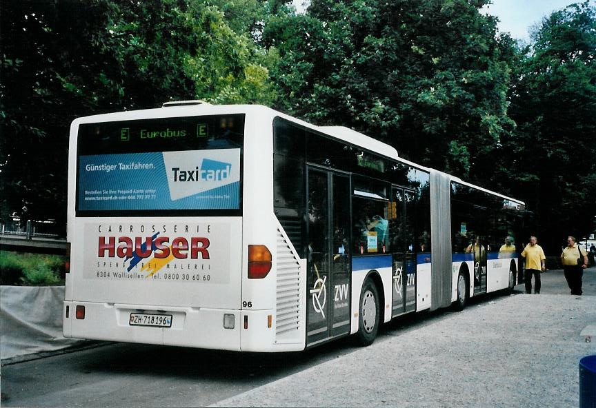 (109'106) - Welti-Furrer, Z�rich - Nr. 96/ZH 718'196 - Mercedes am 11. Juli 2008 beim Bahnhof Frauenfeld