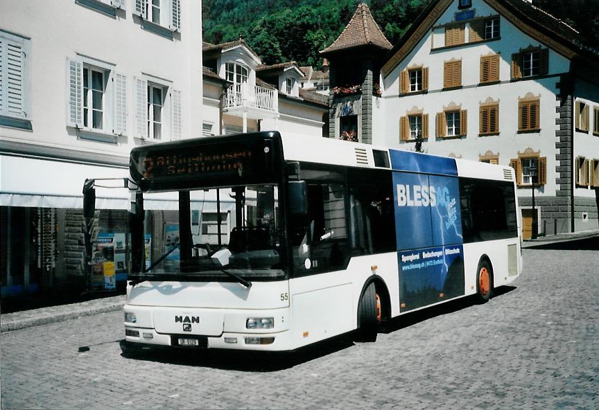 (109'329) - AAGU Altdorf - Nr. 55/UR 9329 - MAN/G�ppel (ex Schultz, D-Herxheim) am 16. Juli 2008 in Altdorf, Telldenkmal