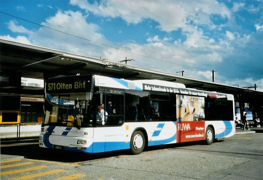 (109'619) - BOGG Wangen b.O. - Nr. 85/SO 21'948 - MAN am 20. Juli 2008 beim Bahnhof Olten