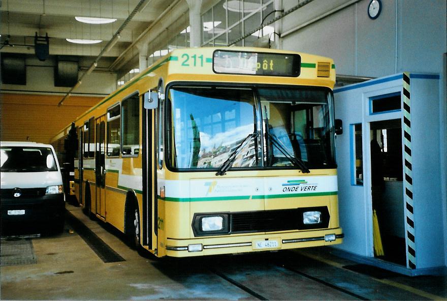 (109'917) - TN Neuch�tel - Nr. 211/NE 46'211 - Volvo/Hess am 2. August 2008 in Neuch�tel, D�p�t