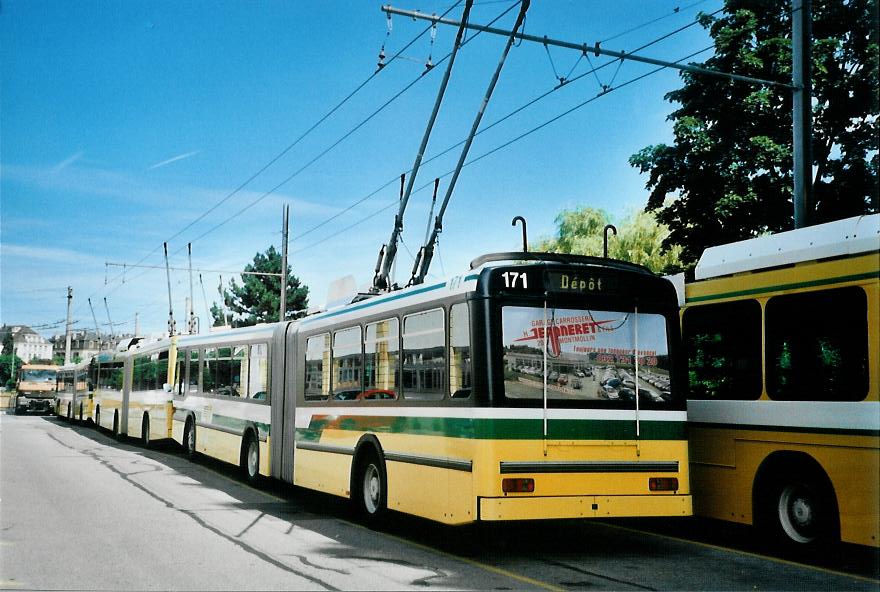 (109'920) - TN Neuch�tel - Nr. 171 - FBW/Hess Gelenktrolleybus am 2. August 2008 in Neuch�tel, D�p�t