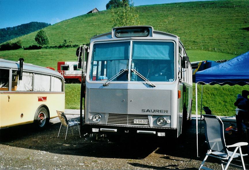 (110'231) - Gsell, Arbon - TG 500'202 - Saurer/Rizzi (ex Landolt, Z�rich; ex SAPJV, L'Isle Nr. 73; ex SAPJV, L'Isle Nr. 44; ex P 24'663) am 16. August 2008 in Goldingen, Atzm�nnig