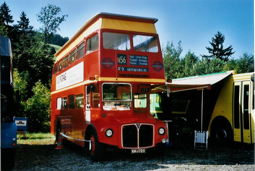 (110'322) - Londag, Bassersdorf - RM 720 - ??? (ex Londonbus Nr. 720) am 16. August 2008 in Goldingen, Atzm�nnig