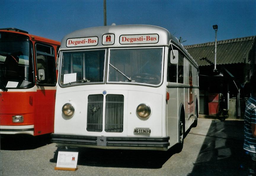 (110'531) - Feldschl�sschen, Rheinfelden - AG 11'363 U - Saurer/Saurer (ex VBZ Z�rich Nr. 284) am 30. August 2008 in Niederbipp, Saurertreffen 