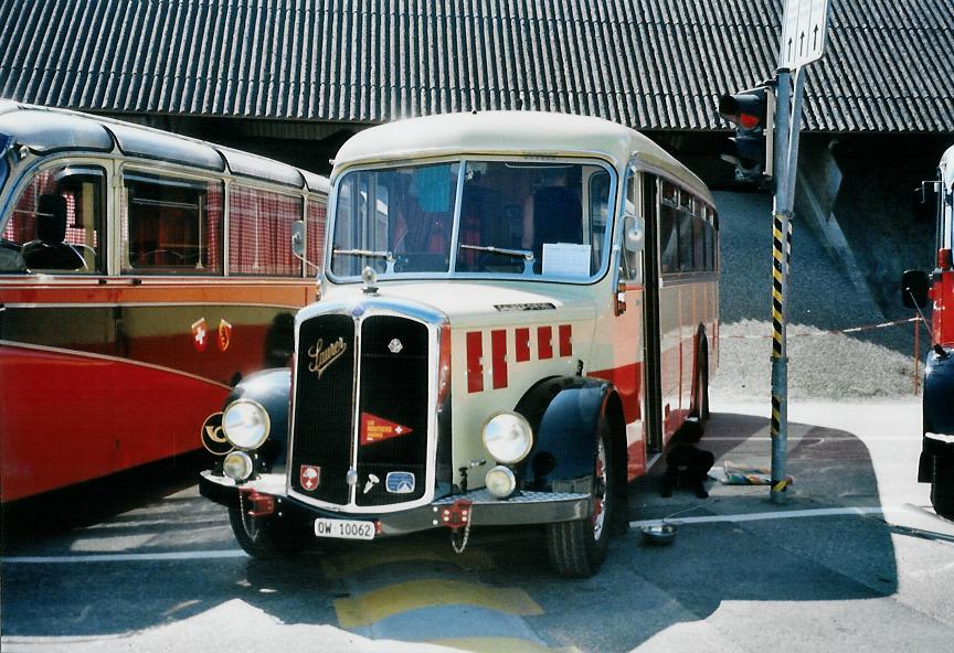 (110'703) - Imfeld, Sachseln - OW 10'062 - Saurer/T�scher (ex L�tscher, Neuheim) am 30. August 2008 in Niederbipp, Saurertreffen