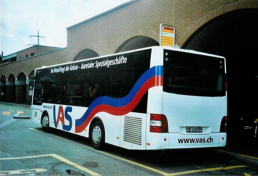 (110'824) - Lengacher, M�nsingen - Nr. 8/BE 416'538 - MAN am 7. September 2008 beim Bahnhof M�nsingen
