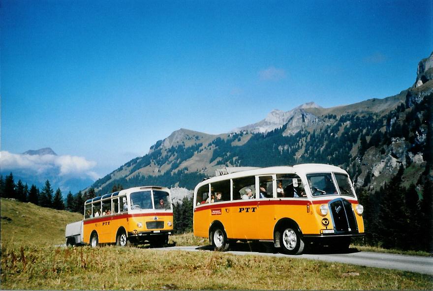 (111'121) - Schmid, Th�rishaus - Nr. 3/BE 26'760 - Saurer/Gangloff (ex Geiger, Adelboden Nr. 3) am 27. September 2008 in Kiental, Bundalp