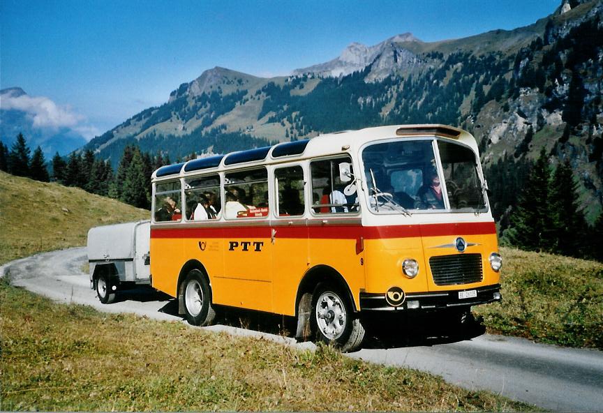 (111'128) - Schmid, Th�rishaus - Nr. 9/BE 26'105 - Saurer/R&J (ex Geiger, Adelboden Nr. 9) am 27. September 2008 in Kiental, Bundalp