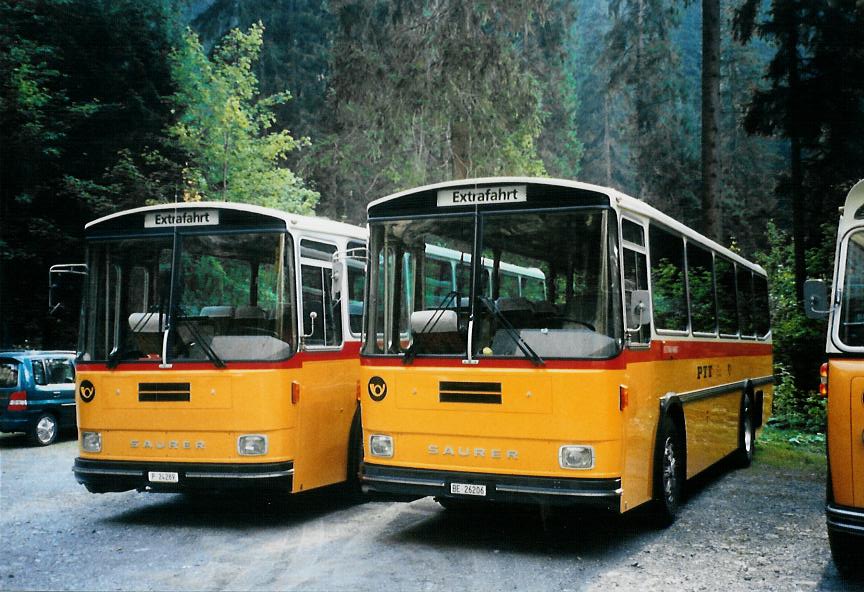 (111'213) - Schmid, Th�rishaus - BE 26'206 - Saurer/T�scher (ex P 24'244) am 27. September 2008 in Kiental, Tschingel