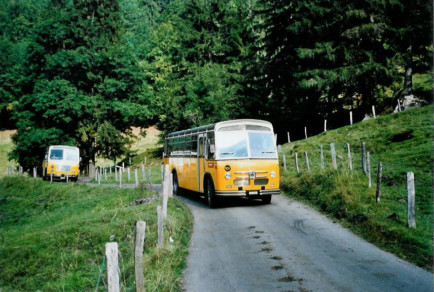 (111'223) - Stebler, Basel - BS 1815 - Saurer/FHS (ex Reber, Basel; ex Eggenberger, M�riken; ex Ott, Wetzikon; ex OPC Ennetb�rgen Nr. 3; ex AVG Grindelwald; ex P 24'143) am 27. September 2008 bei Kiental