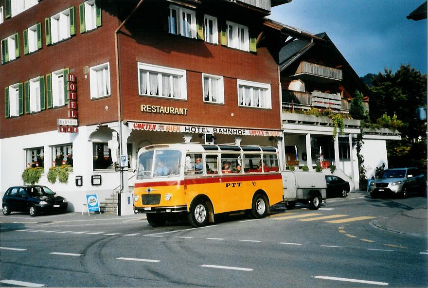 (111'225) - Schmid, Th�rishaus - Nr. 9/BE 26'105 - Saurer/R&J (ex Geiger, Adelboden Nr. 9) am 27. September 2008 in Reichenbach, Bahnhofstrasse