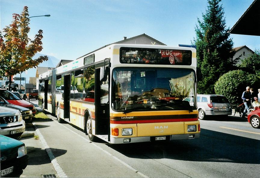 (111'305) - STI Thun - Nr. 70/BE 389'670 - MAN am 28. September 2008 in Spiez, L�tschbergplatz