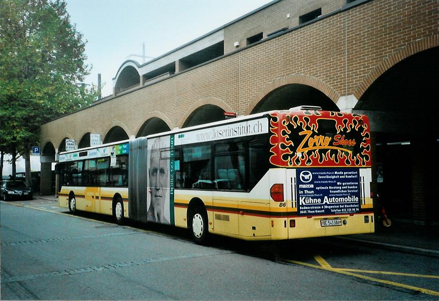 (111'405) - STI Thun - Nr. 86/BE 543'386 - Mercedes am 11. Oktober 2008 beim Bahnhof M�nsingen