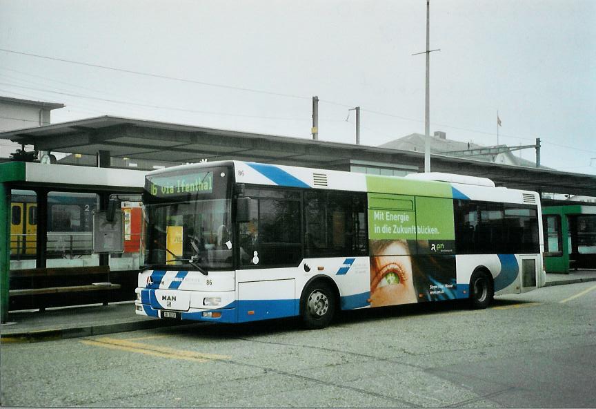 (111'807) - BOGG Wangen b.O. - Nr. 86/SO 32'218 - MAN/G�ppel am 2. November 2008 beim Bahnhof Olten 