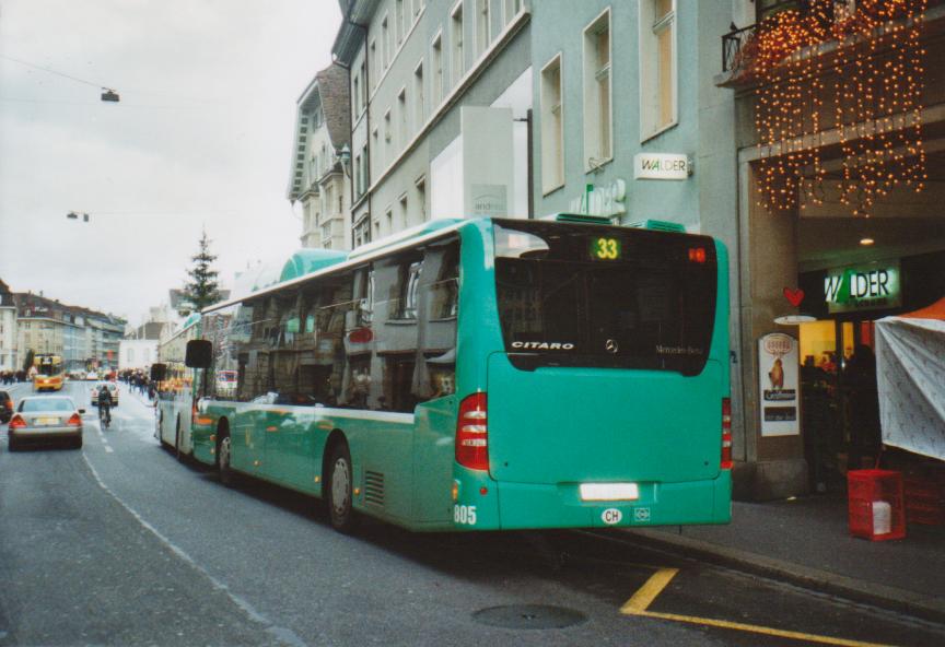 (112'316) - BVB Basel - Nr. 805/BS 2805 - Mercedes am 6. Dezember 2008 in Basel, Schiffl�nde