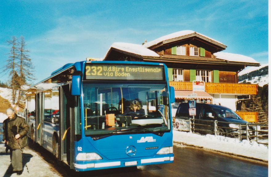 (113'607) - AFA Adelboden - Nr. 92/BE 26'704 - Mercedes (ex Nr. 4) am 4. Januar 2009 in Adelboden, M�hleport