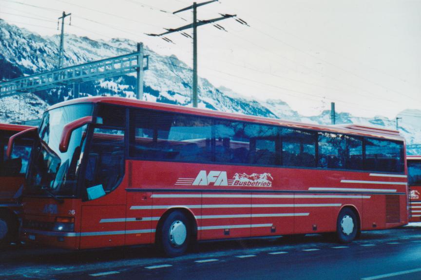 (113'633) - AFA Adelboden - Nr. 26/BE 21'181 - Setra (ex Nr. 16; ex Fr�hlich, D-Ludwigshafen/Rhein) am 11. Januar 2009 beim Bahnhof Frutigen