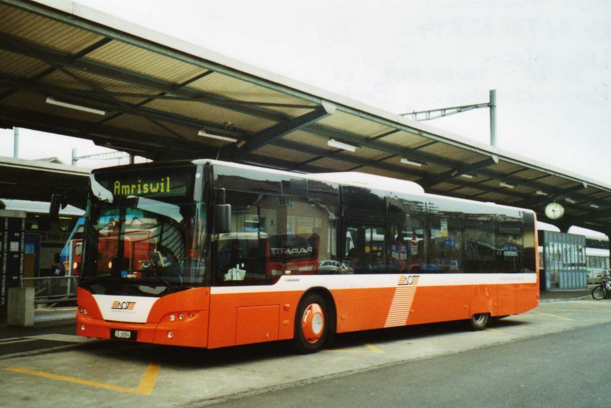 (114'010) - AOT Amriswil - Nr. 6/TG 62'894 - Neoplan am 17. Januar 2009 beim Bahnhof Romanshorn