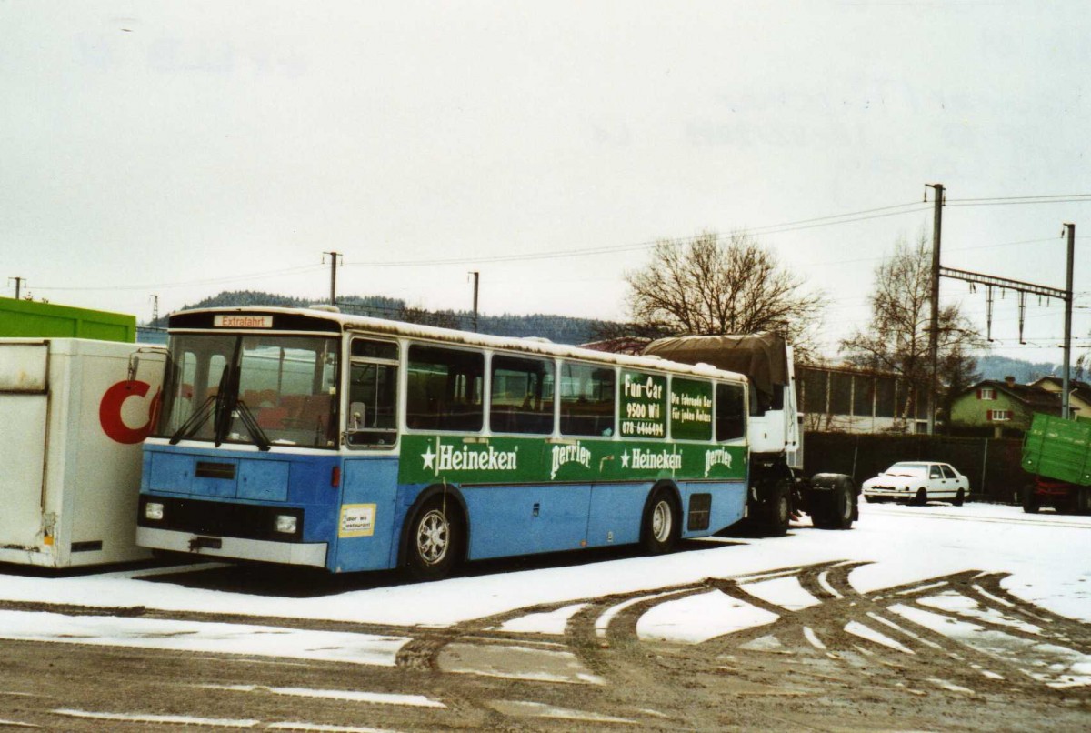 (114'013) - Fun-Car, Wil - Nr. 11 - Saurer/T�scher (ex LLB Susten Nr. 11) am 21. Januar 2009 in Wil, Larag