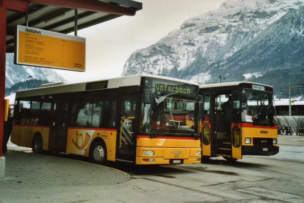 (114'413) - AVG Meiringen - Nr. 72/BE 614'040 - MAN/G�ppel am 16. Februar 2009 in Meiringen, Postautostation